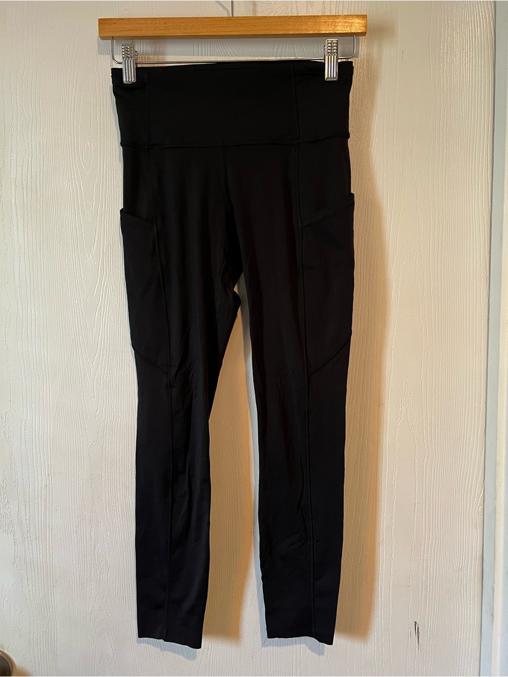 Lululemon Black Leggings  Athletic Running Yoga Pockets Women Sz 4